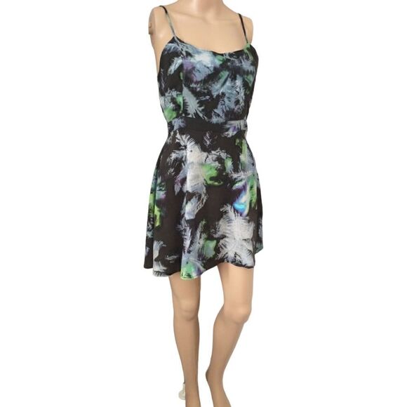 American Eagle Sundress XS Mini Romper Fit Flare Tie Dye Cut Out Back Detail. - Picture 6 of 15